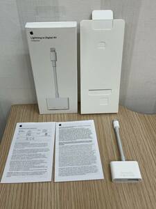 長G「20270」Apple Lightning to Digital AV Adapter アップル ライトニング デジタルAVアダプター MD826AM/A 中古　通電〇