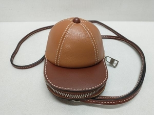 JW ANDERSON ジェイダブリューアンダーソン MINI CAP BAGS クロスボディバッグ ポーチ レザー ブラウン