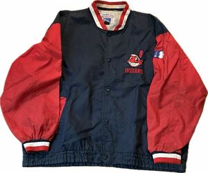 90s Cleveland Indians Varsity Jacket クリーブランド インディアンス バーシティ ジャケット スタジャン Vintage ビンテージ ワフー酋長