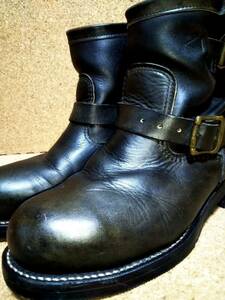 【CHIPPEWA】チペワ 27872 7インチ スチールトゥ エンジニアブーツ 8EE (26cm) 白タグ 茶芯 ブラック 7INCH STEEL TOE ENGINEER BOOTS