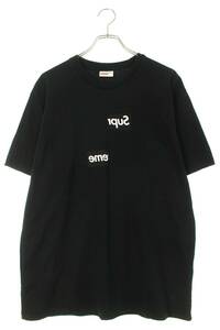 シュプリーム SUPREME コムデギャルソンシャツ 18AW Split Box Logo Tee サイズ:L スプリットボックスロゴTシャツ 中古 FK04