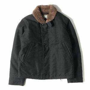 At LAST&CO アットラスト ジャケット サイズ:40 Butcher Products U.S.NAVY アルパカウールボア N-1 デッキ ジャケット DECK JKT ブラック