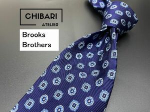 【超美品】BrooksBrothers　ブルックスブラザーズ　ドット柄　ネクタイ　3本以上送料無料　ネイビー　0503196