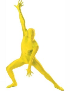 全身タイツ 黄色い 男性女性兼用 XLサイズ ゼンタイ コスプレ ZENTAI レオタード ボディースーツ 仮装 イベント コスチューム 戦隊