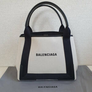 【新品【新品・未使用】BALENCIAGA NAVY CABAS ハンドバッグ　S 3399332HH3N 9260