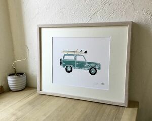 Matthew Allen　マシューアレン Surfing Art Print Surf Jeep　NEW!!