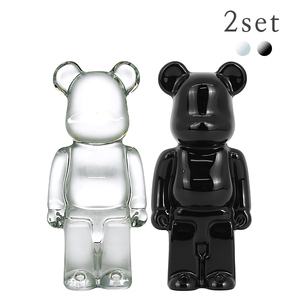 バカラ BACCARAT ベアブリック BE@RBRICK リフレクションズ クリスタルガラス 2個 セット 4116a