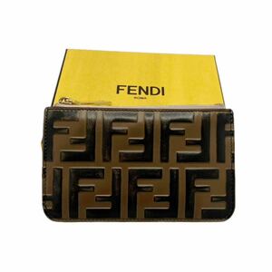 【良品】フェンディ FENDI ズッカ カードケース フラグメントケース カードホルダー コインケース 小銭入れ キーケース レザー ピンク