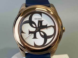 【即決】GUESS ゲス W0911L6 G twist 腕時計 クォーツ ゴールド レディース メンズ アナログ 電池式 ラバーベルト ブルー ネイビー