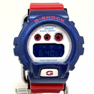 美品 G-SHOCK ジーショック CASIO カシオ 腕時計 DW-6900AC-2 三つ目 デジタル クォーツ ブルー レッド【ITT8SGZUYPTI】