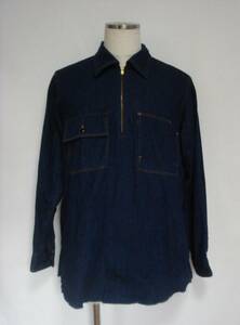 濃紺 Wrangler ウエスタン TALON ジッパー GREENSBORO,N.C.U.S.A プルオーバーデニムシャツ ワークシャツ ラングラー VINTAGE 日本製