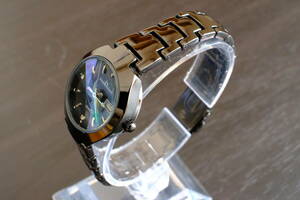 Keep in touch レディース腕時計/K-8410L/オールブラック・カットガラス/デイ・デイト/予備コマ３個付/交換用予備電池付/超美品