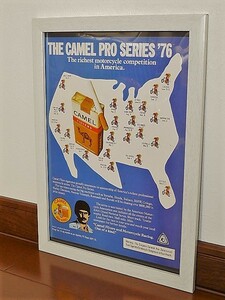 1976年 USA 洋書雑誌広告 額装品 AMA Camel Pro Series 