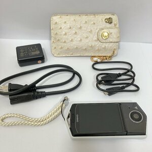 【H08096】カメラ　デジカメ　コンパクト　CASIO　EXILIM　TR-70　白　希少！　入手困難！　詳細不明　稼働品　ジャンク品　美品　ケース付