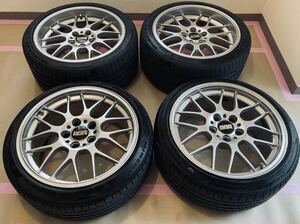 BBS RG-R 現行品　美品　アルミ鍛造　超軽量　深リム　BMW PCD120 3シリーズ　Mスポーツ　2023年2022年製造バリ山タイヤ　売り切り　手渡可