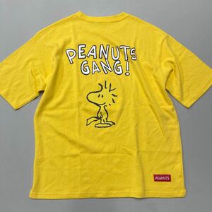 PEANUTS ピーナッツ ウッドストック Tシャツ 未使用 ビッグシルエット オーバーサイズ ルーズシルエット メンズ Lサイズ イエロー 黄色