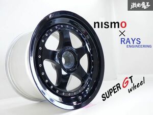 【希少】 NISMO ニスモ RAYS レイズ 20インチ 12J ＋32 センターロック ホイール 5本スポーク ピアスボルト 1本 黒系 スーパーGT GT500