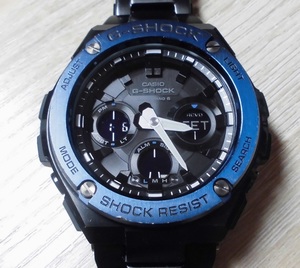 美品！送料300円～カシオ ジーショック GST-W110BD-1A2JF Gスチール マルチバンド6 電波ソーラー CASIO G-SHOCK G-STEEL 定価６１５６０円