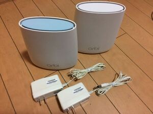 【動作・通電確認済】NETGEAR製　Orbi Micro トライバンド メッシュ WiFi AC2200（RBR20とRBS20のセット）