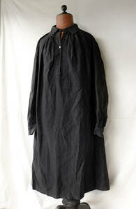 19世紀末 フランス ヴィンテージ ブラックモールスキンマキニョンスモック 10s 20s インディゴ ワークジャケット コート リネン