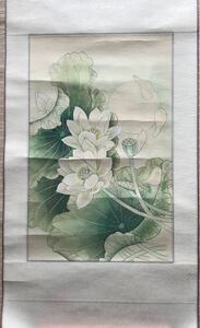 中国絵　工筆 荷塘月色？　肉筆