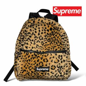 Supreme Leopard Fleece Backpack シュプリーム レオパード フリース ボア バックパック リュック バッグ ヒョウ柄 正規品