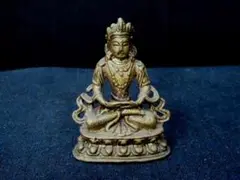 ★銅器　仏像　チベット密教　ミニ仏像　Ａ★