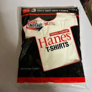 Hanes/ヘインズ　Tシャツ　3枚パック　赤ラベル　年式不明　サイズXL/XG 未開封未使用品　未チェックのジャンク扱い　　コットン100% ⑥