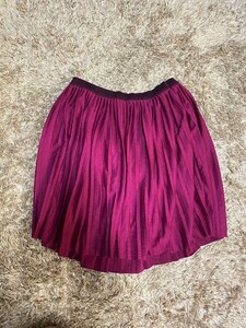 Zara Girls　ザラ　スカート　164㎝　13-14才 女の子用 未使用品 プリーツスカート ひざ丈スカート 紫 エンジ