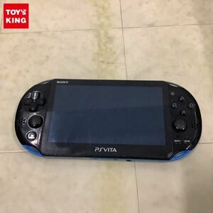 1円〜 動作確認済 初期化済 箱無 PlayStation Vita PSVITA 本体 ブルー/ブラック PCH-2000