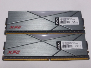 メモリ デスクトップパソコン用 ADATA XPG D50 RGB DDR4-3200 PC4-25600 8GBx2枚 合計16GB 起動確認済みです AX4U32008G16A-DT50