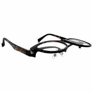 新品 跳ね上げ式メガネ 3001-62 ボスリントン 型 べっ甲 カラー フレーム 眼鏡 跳ね上げメガネ 軽量 メンズ レディース ユニセックス