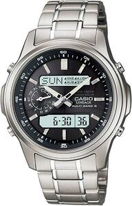 CASIO カシオ 腕時計 LINEAGE　LCW-M300D-1AJF　ソーラー電波　ステンレス　アナデジ　ブラック
