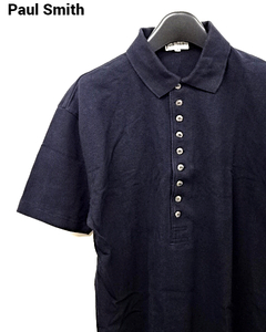 M【Paul Smith LONDON POLO SHIRT Navy C-OS 301 ポールスミス ロンドン ポロシャツ 鹿の子 メンズ ポロシャツ ネイビー】