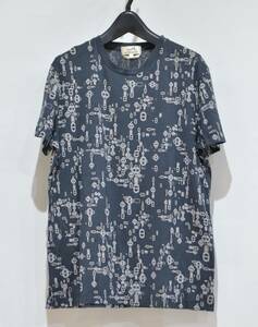 国内正規品 HERMES エルメス シェーヌダンクル 総柄 Tシャツ カットソー トップス L Y-323819