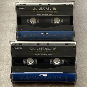1982BT TDK MA 46分 メタル 2本 カセットテープ/Two TDK MA 46 Type IV Metal Position Audio Cassette