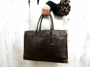 極美品 FENDI フェンディ ハンドバッグ トートバッグ バッグ レザー 茶 A4収納可 71457