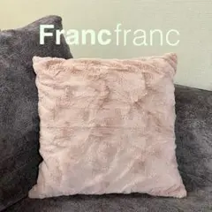 Francflanc フランフラン ファー クッションカバー ピンク