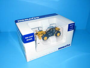 匿名送料無料 ★コマツ KOMATSU 廃番 建機ミニチュア WH613 バケット付 ☆フォークハンドラー 1/50 未使用 即決！コベルコ 日立 ヤンマー