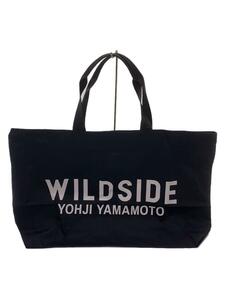 YOHJI YAMAMOTO◆トートバッグ/コットン/BLK/無地/WZ-A02-900