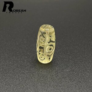 貴重 EU製 定価5万円★ROBEAN・チベット天珠・シトリンファントム★パワーストーン アクセサリー 天然石 金運 約29.8*14.1mm 1008J306