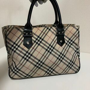 使用回数少　美品　BURBERRY バーバリー ノバチェック ナイロン　ハンドバッグ トートバッグ 