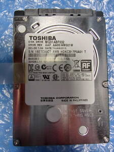 【中古】 TOSHIBA MQ01ABF032 320GB/8MB 7759時間使用 管理番号:D220