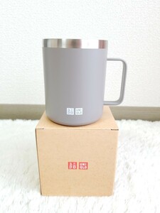 ☆新品未使用UNIQLOユニクロ感謝祭2023秋ステンレスマグカップ420ml29番シアーベージュ箱付きノベルティ非売品コレクション希少レア食器☆