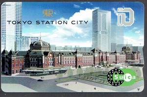 SUICA ★TOKYO STATION CITY ★新品同様★使用歴１回のみ★チャ残２４円★再チャージ・使用可★台紙付き