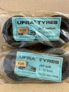 UFRA TYRES RC 1/10 Front フロント タイヤ スポンジ 50mm タミヤ TAMIYA 京商 kyosho 年代物 絶版 F1 F-1