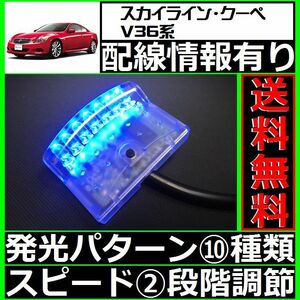 スカイライン・クーペ V36■ドアロック連動、LEDスキャナー青 純正キーレス装備車 汎用 7連 10×2パターン 加藤電機よりお薦め SCANNERS