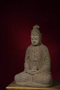 ▽鴻▽ 木材細密彫 觀音菩薩像 置物 古賞物 中国古玩 中国古美術