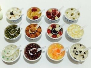 cjx55★マグネット 中華デザート ミニ 食品サンプル風 12種類セット 