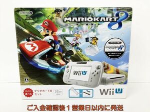 【1円】任天堂 WiiU 本体 マリオカート8セット 32GB ホワイト ニンテンドーWii U 未検品ジャンク DC06-364jy/G4